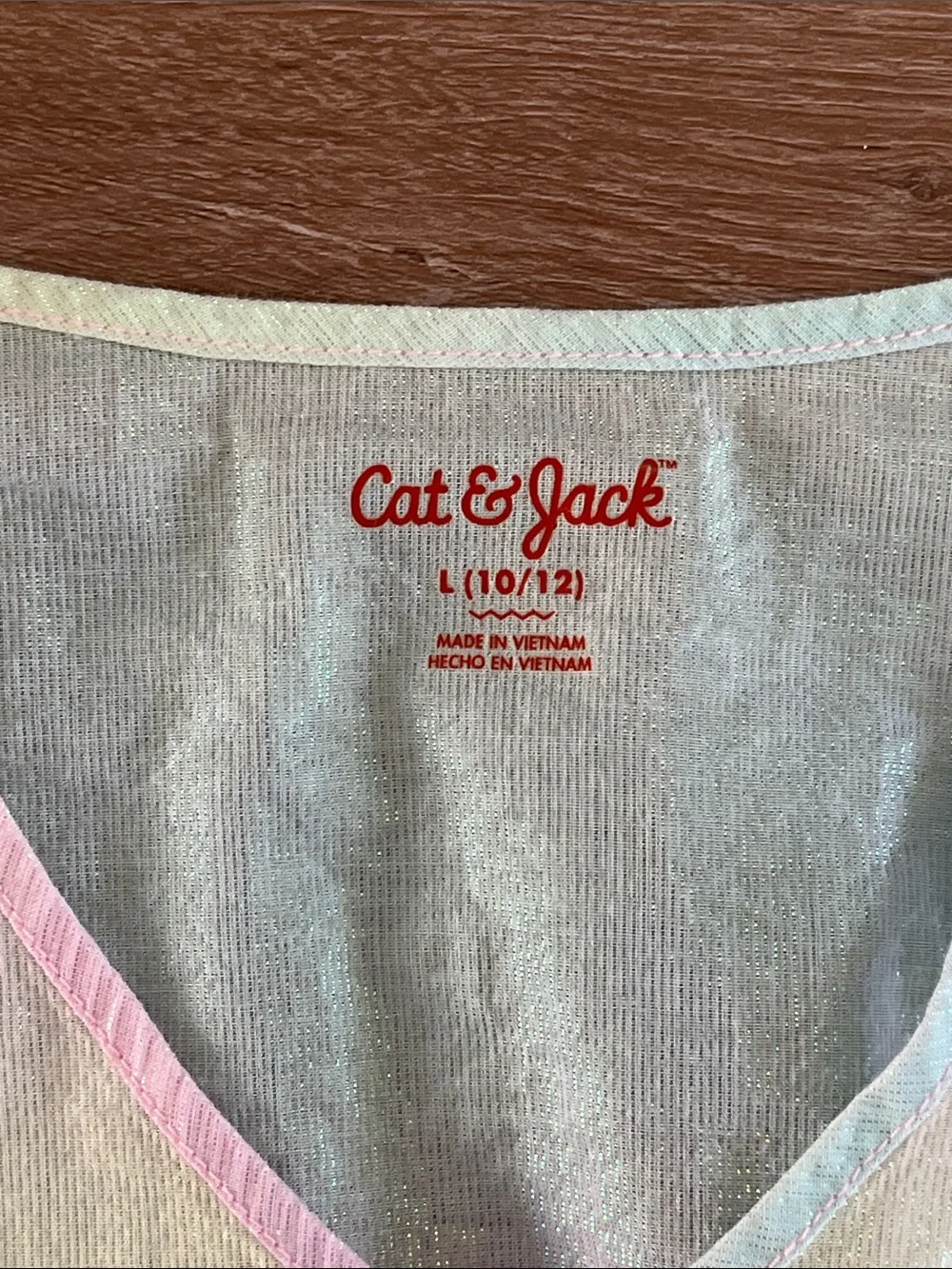 Cat & Jack Pastel Rainbow Pom-Pom V-Neck Swim Coverup